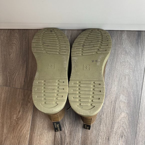 Dr. Martens Army Green Talib Leather Lace Up Platform Combat Ankle Boots, L10 - Picture 7 of 7